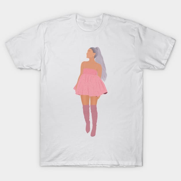 Ari in Pink Flower Dress Outfit Fan Art T-Shirt by senaeksi